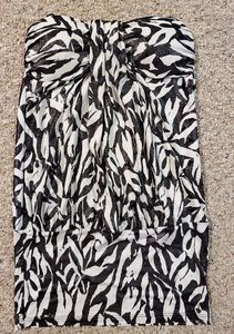 Zebra Strapless Top size Small
